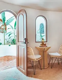 Cove Suite 2 blends indoor and patio dining within a tropical dreamy setting — a soothing north-side escape near Bahía de Banderas.