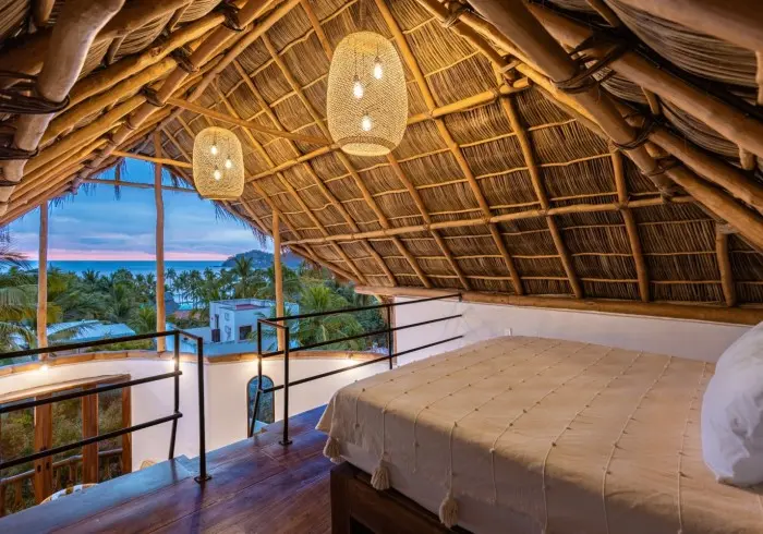 Dormitorio Loft | Vista Crepuscular al Océano