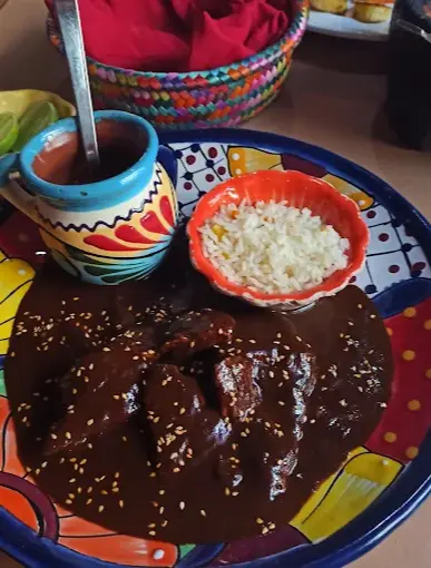 Mole poblano served with rice and sesame seeds, showcasing smooth chocolate-chile sauce and deep spices at the heart of this iconic Mexican dish.