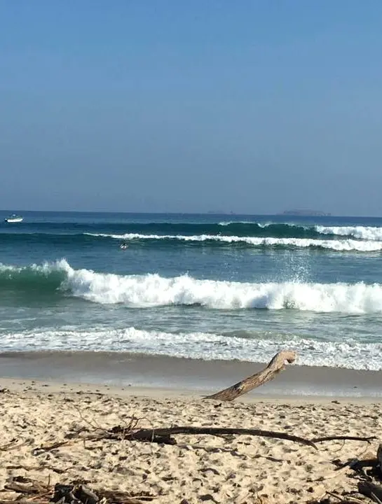 Arena dorada y acantilados rocosos bordean la Riviera Nayarit de México, un refugio costero protegido donde las playas limpias ayudan a cuidar a las tortugas marinas y la vida del Pacífico.