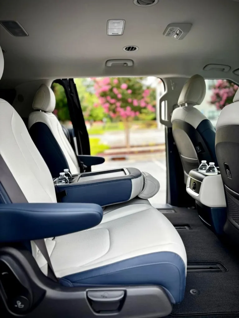 Leather seats welcome guests on their private ride from PVR to Amari, creating a smooth, comfortable start to their Sayulita stay after landing.