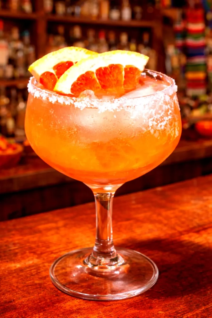 A salt-rimmed paloma with grapefruit notes on the bar, setting the tone for easy evenings around Bahía de Banderas.